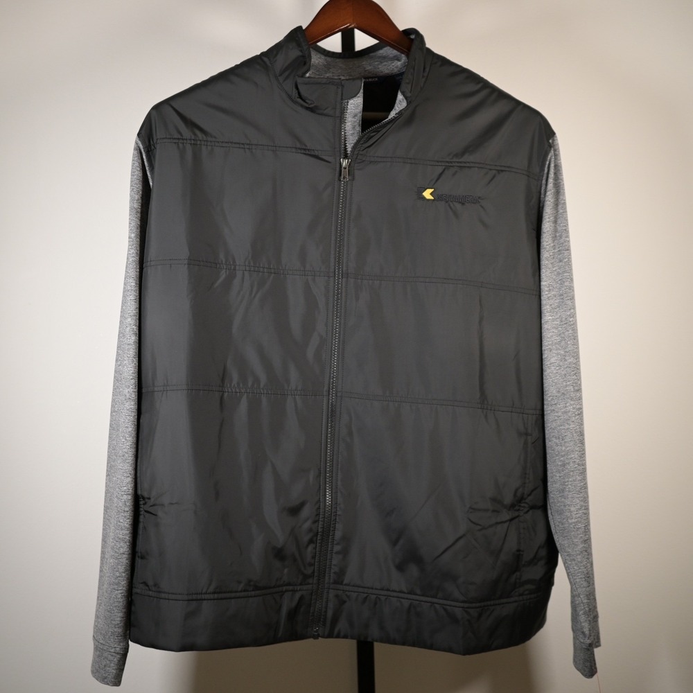 Cutter & Buck‎ Mens XXXL Hybrid Full Zip Jacket Black Grey Kennametal Logo 3XL